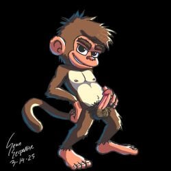 absurd_res anthro balls chester_(sean_serpentine) daring feet genitals haplorhine hi_res looking_at_viewer male mammal monkey nude penis primate sean_serpentine solo