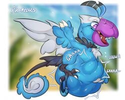 archen avian beak belly belly_overhang bird fan_character feral fossil_pokemon generation_5_pokemon hi_res male nintendo plateous pokemon pokemon_(species) predator/prey rumbling_stomach solo teeth tongue vore wings