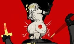1futa 1girls android android_girl ariane_yeong big_balls big_dick big_penis boxman branded cheating cucked_by_futa doggy_style falke_(signalis) female from_behind futa_on_female futanari intersex long_hair netorare ntr plap red_eyes robot robot_girl shorter_female signalis spear sword tagme taller_futa vaginal_penetration white_hair