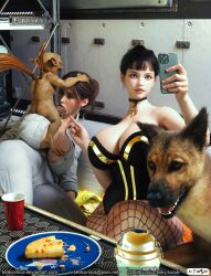 3d b69 big_breasts blowjob breasts bunny_(the_first_descendant) busty cellphone facefuck fellatio fellow_(the_first_descendant) female hailey_(the_first_descendant) monster perfect_body perfect_boobs selfie