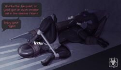 anal anal_sex asphyxiation black_body bondage bondage bound breath_play buttplug captured chastity_belt chastity_device clothing dragon ender_dragon feral hi_res latex latex_clothing latex_skinsuit male microsoft minecraft mojang muzzle_(object) muzzled mythological_creature mythological_scalie mythology n1k0 object_in_ass penetration plug_(sex_toy) purple_eyes restraints scalie sex_toy sex_toy_in_ass sex_toy_insertion skinsuit solo spread_legs spreader_bar spreading submissive tail text tight_clothing xbox_game_studios