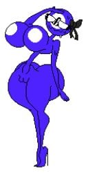 bowtie heels huge_ass keelgabeytheart pixel_art playstation playstation-chan sweating
