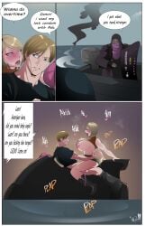 ashley_graham ashley_graham_(ella_freya) big_breasts blonde_hair boat comic_page condom_wrapper cowgirl_position hands_on_waist indralvspaizuri jetski leon_scott_kennedy moan panties_around_one_leg panties_down pink_underwear radio resident_evil resident_evil_4 script sentones sex_in_water sex_toy skirt sweater_lift taking_off_bra vehicle_sex