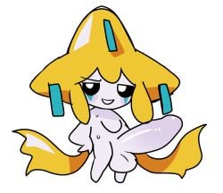 1boy 2025 balls genitals jirachi large_penis male male_only penis pokemon pokemon_(species) solo solo_focus solo_male sweating tagme white_background white_body white_eyes