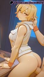 1boy 1girls 2025 ai_generated artist_name ass blonde_hair bottomless clothed_sex cock dick electroworld english_text female fucking heather_mason hi_res high_quality high_resolution highres intercourse love_making patreon patreon_username penetration penis sex sex_from_behind sexual_intercourse short_hair silent_hill stable_diffusion straight watermark