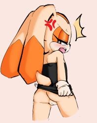 1girls 2025 alternate_version_at_source alternate_version_available anger_vein anthro ass bare_shoulders black_clothing black_dress blaski blush brown_eyes clothed clothing color color_edit colored cream_the_rabbit cross-popping_vein cub digital_drawing_(artwork) digital_media_(artwork) dipstick_ears dress edit eyelashes female floppy_ears fur furgonomics furry furry_female genitals gloves half-closed_eyes handwear jupiterorange lagomorph leporid long_ears looking_back mammal minidress multicolored_ears multicolored_face multicolored_skin narrowed_eyes no_panties no_underwear open_mouth orange_skin portrait pussy rabbit rabbit_ears scut_tail sega short_tail simple_background solo solo_female sonic_(series) sonic_the_hedgehog_(series) tail tan_body tan_fur tan_skin teeth thighs third-party_edit three-quarter_portrait two_tone_ears upper_teeth white_background white_clothing white_gloves white_handwear white_skin young young_anthro young_female