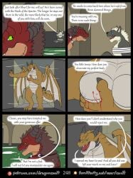 3_toes angry anthro black_horn blood blood_drip blood_on_breast blood_on_hand blue_eyes bodily_fluids bound breasts brown_body brown_hair canid canine canis clessie_dreadwinter coalt comic courtyard covering covering_breasts dialogue door dragon dripping english_text european_mythology eye_contact feet female front_view fur furaffinity furaffinity_logo furred_dragon furred_scalie genitals green_eyes group hair hi_res holstar_(rimentus) horn jewelry legs_tied looking_at_another looking_back male mammal membrane_(anatomy) membranous_wings mythological_creature mythological_scalie mythology necklace nipples nude open_mouth page_number patreon patreon_logo pillar pussy red_body red_fur rimentus rope scalie six_frame_image snow speech_bubble standing tail tan_body tan_fur text tied_to_pillar toes trio url western_dragon wingless_dragon wings wolf wounded