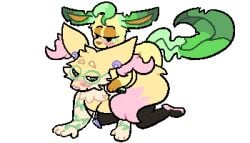 alternate_color anthro anthro_on_feral anthro_penetrated biped blush braixen canid canine doggy_style duo eeveelution eyewear female feral feral_penetrating feral_penetrating_anthro from_behind_position generation_4_pokemon generation_6_pokemon glasses half-closed_eyes happy happy_sex hi_res jewelry leafeon male male/female mammal mounting narrowed_eyes nintendo paddedpurr pendant penetration pokemon pokemon_(species) quadruped sassafras_(lloxie) semi-anthro sex vaginal_penetration vaginal_penetration willow_(lloxie) zoophilia
