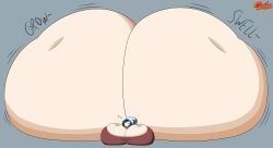 1girls alternate_version_available ass_bigger_than_body ass_bigger_than_head ass_bigger_than_torso bursting_breasts bursting_butt butt_expansion colossal_ass enormous_breasts female hyper hyper_ass hyper_breasts immobile meat_wall_(body_type) snoodle_arts tagme too_big_to_move