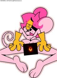 absurd_res anus barely_visible_anus barely_visible_genitalia barely_visible_pussy black_nose buckteeth censored censored_genitalia censored_pussy clothing eyewear female genitals glasses gloves goommymuffin hair handwear hi_res mammal mouse muffin_(goommymuffin) murid murine pink_body pink_ears pink_hair pink_inner_ear pink_tail pussy rat_tail red_heart rodent simple_background smile solo tail teeth the_cartoon_love white_background yellow_clothing yellow_eyewear yellow_glasses yellow_gloves yellow_handwear