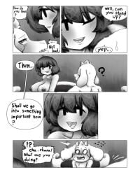 1boy 1girls adoptive_incest adoptive_siblings aged_up anthro_on_human asriel_dreemurr blush chara chasriel comic_page completely_nude_female completely_nude_male female floppy_ears fluffy_ears fluffy_hair flustered_male furry furry_male horns human human_female if_happy love male massive_breasts more_chasriel nervous nude repost romantic_couple rosy_cheeks short_hair short_hair_female sweat sweatdrop voluptuous_female white_fur whitewo1f wink winking_at_partner