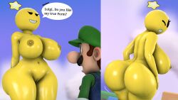 1boy 1girls 2025 3d 3d_(artwork) 4k ass big_breasts big_butt breasts comic completely_nude completely_nude_female dominant_female female female_domination huge_ass huge_breasts human luigi mario_(series) mario_and_luigi:_bowser's_inside_story mario_and_luigi_(series) moustache mouth_hold nintendo nipples nude nude_female open_mouth pussy self_upload soldierhunterm source_filmmaker starlow stars super_mario_bros. text text_box text_bubble thicc thicc_breasts thicc_thighs thick_ass thick_breasts thick_butt thick_legs thick_thighs vaginal_penetration wide_hips yellow_skin