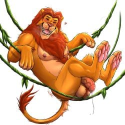 1:1 2023 absurd_res anthro ball_tuft balls bodily_fluids breath crazydrak dated dripping erection fangs felid fur genital_fluids genitals hi_res humanoid_genitalia humanoid_penis lion looking_at_viewer male mammal mane nipples nude open_mouth orange_balls orange_body orange_fur pantherine pawpads penis pink_nose pink_pawpads precum precum_drip red_eyes red_mane red_nipples semi-anthro signature simple_background solo tail tail_tuft tan_body tan_fur teeth tuft vein veiny_penis whiskers white_background yellow_sclera