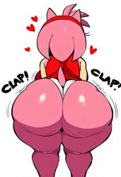 ai_generated amy_rose ass ass_clapping ass_focus back_view big_ass big_butt dat_ass fat_ass fur furry furry_only gigantic_ass hedgehog hedgehog_humanoid huge_thighs juicy_ai massive_ass pink_fur pink_skin sega short_hair sonic_(series) sonic_the_hedgehog_(series) thick_body thick_female thick_thighs thighs twerking