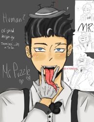 black_hair blue_eyes human humanized idkwhatimdoing mr._puzzles mr.puzzle smg4 tv