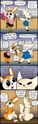 absurd_res aggressive_retsuko aggretsuko anal anal_sex antelope anthro ass big_butt blush bovid canid canine clothed clothing comic disembodied_penis duo female female/female fennec_fox fenneko flustered fox fully_clothed gazelle genitals hi_res inside male mammal marcodile nude penetration penis sanrio speech_bubble true_fox tsunoda tsunoda_(aggretsuko) wide_hips