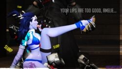 3d alternate_costume armlet blizzard_entertainment bracelet cote_d'azur_widowmaker cum cum_in_mouth cum_on_body cum_on_face cum_on_feet cum_on_heels fellatio female hoop_earrings male open_toe_shoes oral overwatch reaper red_toenails source_filmmaker vapenaishon widowmaker