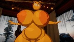 big_ass big_breasts cleavage five_nights_at_freddy's five_nights_at_freddy's_2 fnaf solo_female toy_chica_(cyanu) toy_chica_(fnaf) vrcgooner06 vrchat