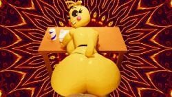 1boy 1girls 3d 3d_(artwork) animated animatronic animatronic_female ass backshots big_ass big_butt child_bearing_hips fat_ass five_nights_at_freddy's five_nights_at_freddy's_2 hypermega looking_at_viewer lovetaste_chica pov pov_eye_contact table_sex thick_ass thick_hips thick_thighs toy_chica_(fnaf) toy_chica_(love_taste) trippy_background voluptuous voluptuous_female wide_hips