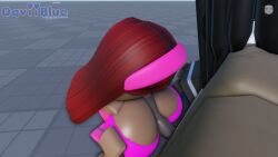 angry_face black_hair blowjob_pov eyelashes female hands_on_breasts headband holding_hands male/female medium_breasts redhair roblox roblox_avatar titjob titjob_under_clothes