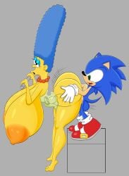 1boy 1girls 20th_century_fox 20th_century_studios anthro bad_anatomy bent_over crossover cum_in_pussy cum_inside eastern_and_western_character female huge_ass huge_breasts huge_cock human human_on_anthro impregnation male male/female marge_simpson penetration sega sonic_(series) sonic_the_hedgehog sonic_the_hedgehog_(series) the_simpsons weird_crossover