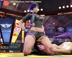 2girls 3d absurd_res arrogant ass ass_on_face beaten black_hair blender catfight chinese choke_hold choking combat_boots crossing_arms defeated denim_shorts dominant dominant_female domination dominatrix female female_domination femdom foot_on_face foot_on_head helpless highres humiliated humiliating humiliation japanese jpeg jvfemdom kneehighs kneesocks latina leg_lock legs lezdom light-skinned_female light_skin ling_xiaoyu long_hair looking_pleasured loose_socks midriff muscular muscular_thighs pink_hair pinned pinned_down reina_mishima round_ass round_butt sadism sadistic sadistic_girl short_hair sitting sitting_on_another sitting_on_face smile smirk smothering smug smug_face smug_grin sneakers submission submission_hold submissive suffocation swimsuit t tekken tekken_8 utter_domination voluptuous voluptuous_female wrestling