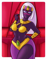 alien alien_girl alien_humanoid black_body david00gr duck_dodgers looney_tunes martian martian_(duck_dodgers) queen_tyr'ahnee warner_brothers white_hair