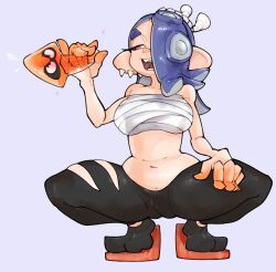 breasts cum gluten000000 handjob looking_at_penis sarashi shiver_(splatoon) splatoon splatoon_3 spread_legs squatting thighs