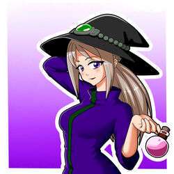 gray_hair minecraft personification potion purple_hair this_is_madness witch witch_(minecraft) witch_hat