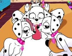 101_dalmatian_street 101_dalmatians 2019 animal_genitalia animal_penis anthro anthrofied ass bedroom_eyes breasts brother brother_and_sister canid canine canine_penis canis collar cum cum_in_mouth cum_inside cum_on_face dallas_(101_dalmatians) dalmatian deja_vu_(101_dalmatians) destiny_(101_dalmatians) disney domestic_dog dylan_(101_dalmatians) fellatio female fffm_foursome foursome group group_sex half-closed_eyes incest licking looking_at_viewer male mammal open_mouth oral penile penis saliva seductive sex sibling sister spots straight surprise tongue tongue_out triple_d_(101_dalmatians) whitewolf20xx