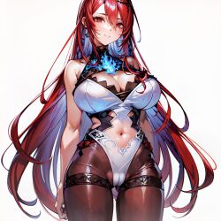 1girls ai_generated arbitrary cameltoe elizabeth_rose_bloodflame hi_res hololive hololive_english hololive_english_-justice- red_eyes red_hair stable_diffusion virtual_youtuber