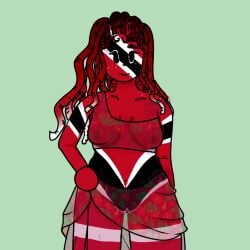 bikini countryhumans countryhumans_girl seethrough_clothing trinidad_and_tobago_(countryhumans)