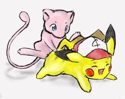 ashchu male/ambiguous mew pokemon pokemon_(species) straight_hair tagme