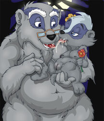 age_difference anthro badger blue_eyes cornelius cub elderly elderly_male female flower furry glasses incest kissing male mammal michelle nipples obese old once_upon_a_forest pussy size_difference special_k tagme uncle_and_niece young