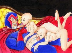 alpha_male bald balls barry_blair character_request erik_lehnsherr female magneto marvel max_eisenhardt penis straight_hair tagme x-men