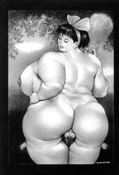 1boy 1boy1girl 1girls asphyxiation ass ass_focus bbw bbw_mom bbw_mommys big_ass big_breasts big_thighs breasts broom chubby closed_eyes dumptruck_ass face_sitting female greyscale hair_bow huge_ass huge_breasts huge_thighs human kiki kiki's_delivery_service male mature mature_body mature_figure mature_woman milf monochrome namio_harukawa nipples nude plump short_hair sitting sitting_on_face sitting_on_person smothering solo_focus studio_ghibli thick thick_ass thick_thighs thighs voluptuous voluptuous_female wide_hips witch