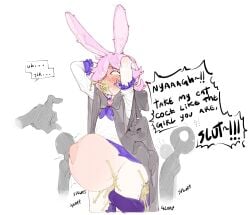 2boys belly_bulge big_belly cum cum_all_the_way_through cum_in_ass cum_inside cum_overflow cum_through cumflated_belly cumflation english_text familiar femboy feral_on_human inflation large_penis magical_girl male orgasm orgasm_face original original_character pink_hair public rabbit_boy rabbit_ears skinkbutt_(artist) small_penis smaller_feral text under_clothes utaro_uta vomiting_cum