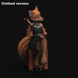 3d anthro anthrofemale anthrofurry bambookat female fox foxy_(liar's_bar) furry furryanthro liar's_bar model tagme video