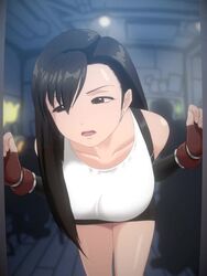 2d 2d_animation animated brown_eyes brown_hair clothed final_fantasy final_fantasy_vii long_hair no_sound osawariman_h tagme tifa_lockhart video