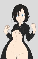 1girls bottomless cute el_brandy kingdom_hearts no_bra no_panties pussy surprised xion