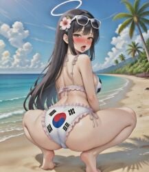 ai_generated ass beach korean sexy squatting