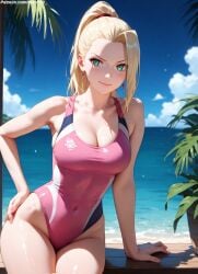 1girls 2d ai_generated areolae big_breasts bikini bikini_bottom bikini_top blonde_female blonde_hair boruto:_naruto_next_generations chest curvy curvy_figure cute cute_face detailed eyelashes eyeshadow female female_only fit fit_female focus hair high_quality ino_yamanaka large_breasts legs light-skinned_female light_skin lips lipstick long_hair makeup mascara naruto naruto_(series) naruto_shippuden nero100 outdoors outside pale-skinned_female pale_skin perky_breasts ponytial posing seductive seductive_look stable_diffusion swimsuit swimwear tagme thighs thin_waist