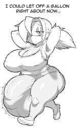 1futa armpits arms_behind_head balls big_balls big_breasts big_penis big_testicles breasts bulge bulge_through_clothing cleavage english english_text eyepatch face_mask futa_only futanari gigantic_balls gigantic_penis gigantic_testicles huge_balls huge_breasts huge_cock huge_testicles hyper hyper_balls hyper_penis hyper_testicles large_balls large_breasts large_penis large_testicles medical_eyepatch monochrome nurse penis ponytail shortstack shortstack_futa skullgirls solo solo_focus solo_futa sports_bra sports_shorts text valentine_(skullgirls) valerie_skg