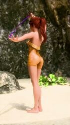 3d animated armpits ass blue_eyes breasts bubble_butt clair_obscur:_expedition_33 completely_nude female freckles light-skinned_female light_skin longer_than_30_seconds maelle_(clair_obscur:_expedition_33) malixano mascara model nipples nude ponytail pubic_hair pussy red_hair small_breasts solo solo_female swimsuit sword tagme video