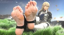 3d corrin_(fire_emblem) dalliance18 feet footwear looking_at_viewer smile smiling_at_viewer soles solo_focus toes