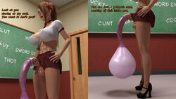 1futa 3d balls balls_under_clothes bottomless_skirt breasts classroom condom condom_balloon condom_filling condom_on_penis cum cum_drip cum_in_condom cumshot dickgirl ejaculation erection_under_clothes erection_under_skirt excessive_cum futa_only futa_sans_pussy futanari gina_(serge3dx) half-erect hands-free handsfree_ejaculation huge_breasts huge_cock huge_penis intersex no_panties penis penis_out penis_under_clothes penis_under_skirt ponytail realistic school school_uniform schoolgirl semi-erect serge3dx skirt skirt_lift student tank_top testicles text