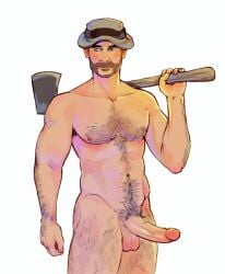 1boy activision armpit_hair armpit_hair_peek axe beard boner call_of_duty captain_price daddy dilf erect_penis erection hairy hairy_chest hairy_pecs hairy_thighs happy_trail john_price large_penis lumberjack muscular muscular_male mutton_chops nipples pecs penis pubes pubic_hair tamagoart