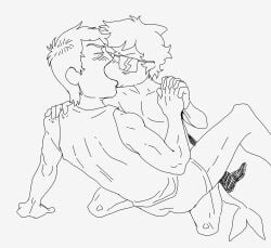 2boys anthro anthro_on_human bigger_male bigger_sub blush blushing_male boys cetacean cetacean_tail chubby_snout clasped_hands crack_pairing crack_ship crossover crossover_pairing crossover_shipping digital_drawing_(artwork) digital_media_(artwork) embrace embracing english english_text gay glasses hands_together head_fin holding_hands human_on_anthro jason_(mr_shrink) jock jock_and_nerd jock_slut joke_art kissing larger_male line_art male male/male male_focus male_only mr_shrink muscular muscular_male nerd nerdy_male orca orca_boy orca_tail original original_character shielded_eyes short_hair short_male simon_(mr_shrink) skinny skinny_male smaller_male smaller_top_and_beefy_bottom uncolored wimpy_anthro