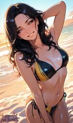artist:pinkbunnies mass_effect miranda_lawson 1girl solo breasts large_breasts nipples areolae ass pussy nude completely_nude uncensored nsfw hentai blush curvy thick_thighs wide_hips thighs navel long_hair looking_at_viewer smile seductive open_mouth full_body high_resolution highly_detailed simple_background rule34 ai_generated patreon