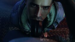 3d 3d_animation 3d_model animated blowjob deepthroat diogaygay face_fucking gay gay_blowjob looking_at_viewer looking_up male male/male michael_munroe oral penis penis_in_mouth pov pov_blowjob rough_oral rough_sex sound tagme thrusting_into_mouth until_dawn video